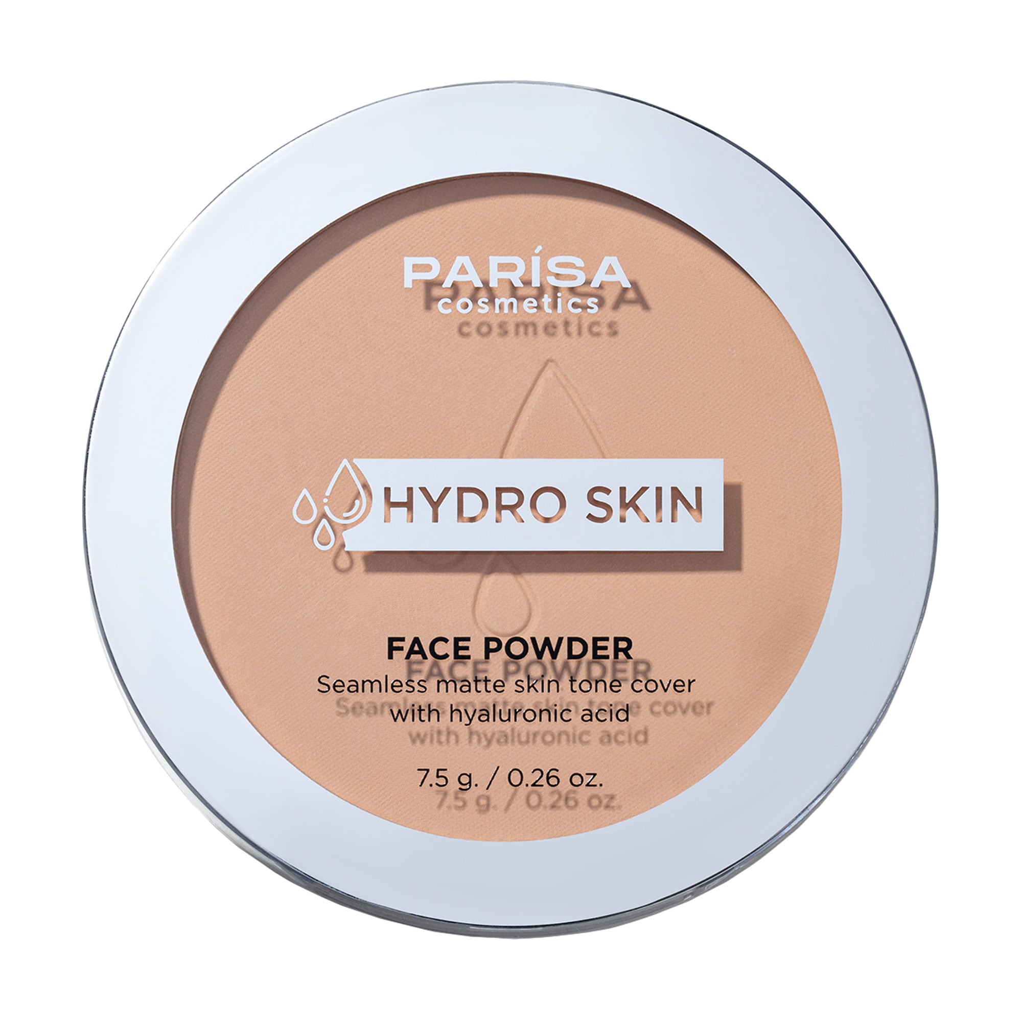 Пудра для обличчя Parisa Cosmetics Hydro Skin Face Powder з гіалуроновою кислотою, 04 Soft Tan, 8.5 г